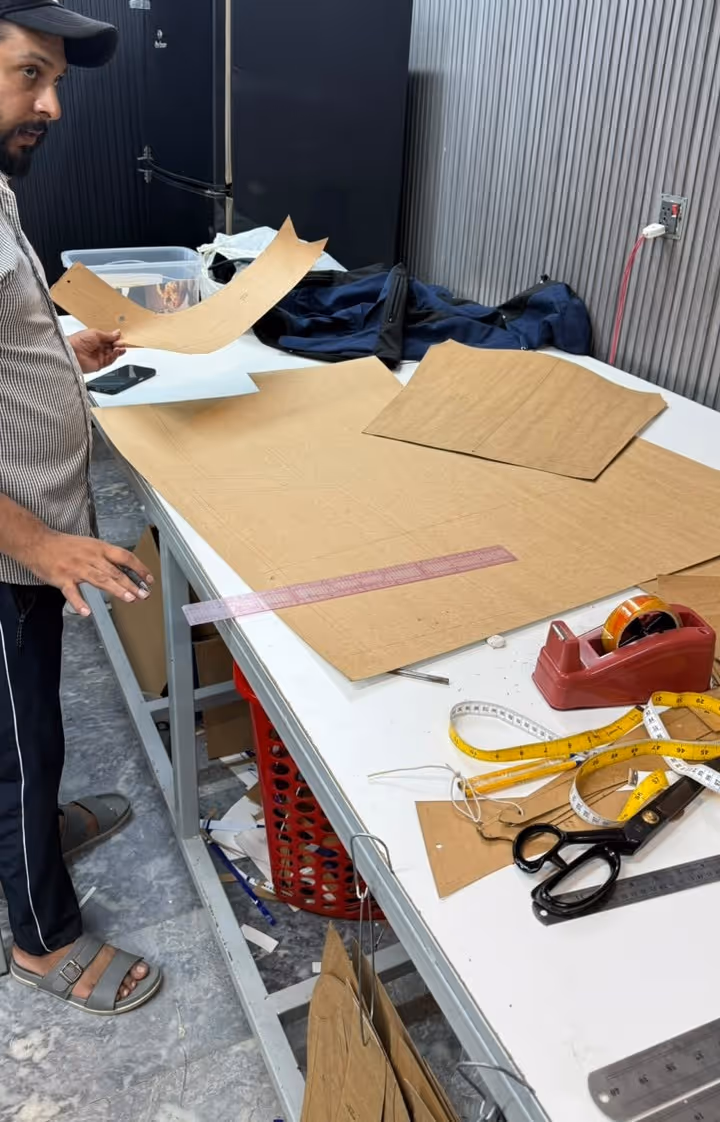 Fabric cutting process