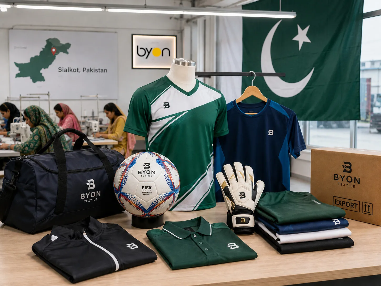Sportswear and sports goods manufacturing in Sialkot Pakistan