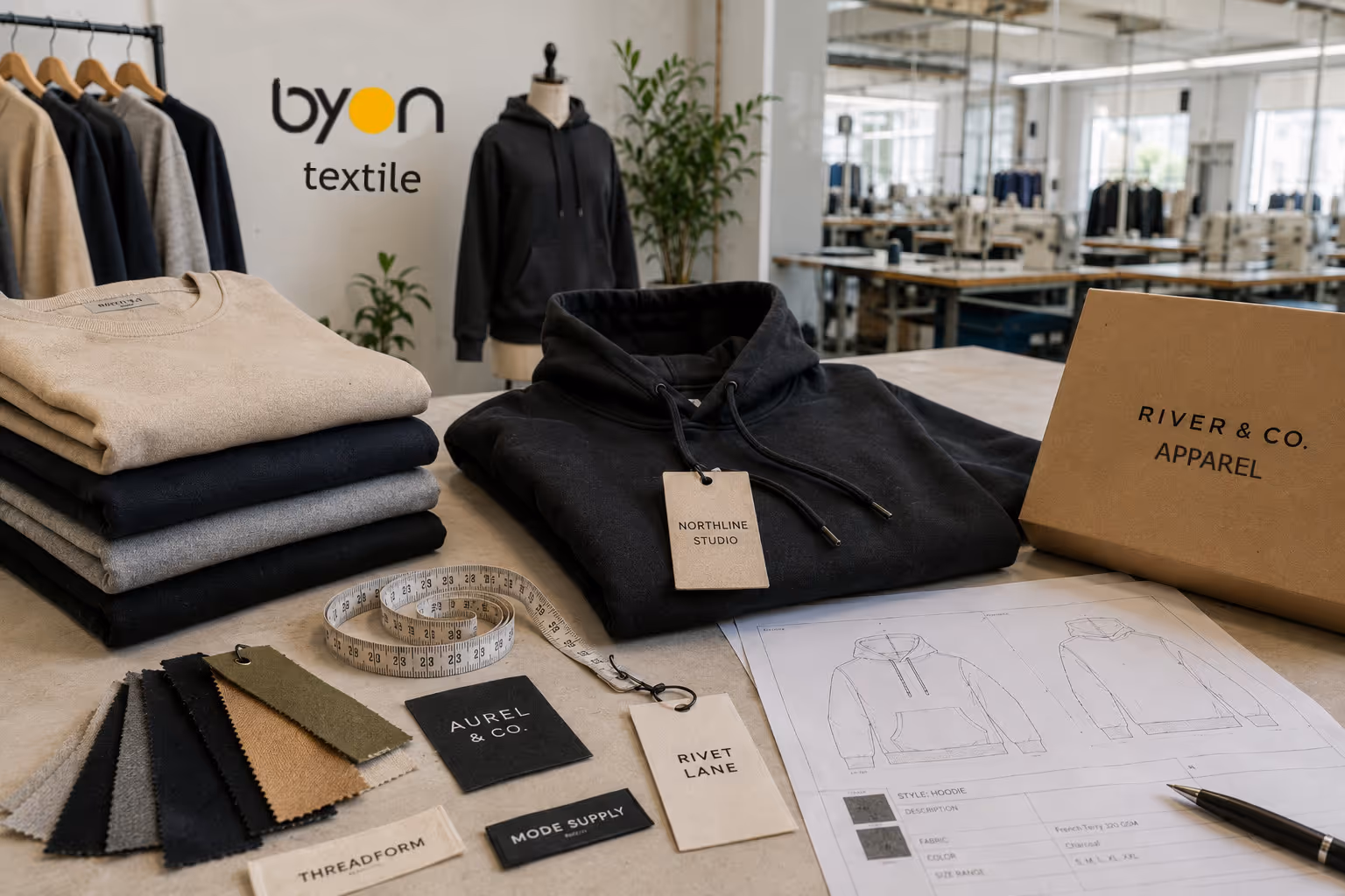 Private label clothing manufacturing process