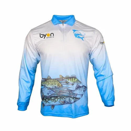 Sublimated 1/4 zip polo Fishing jersey