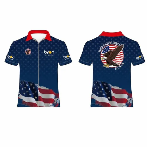 Sublimated full zipper dart shirt