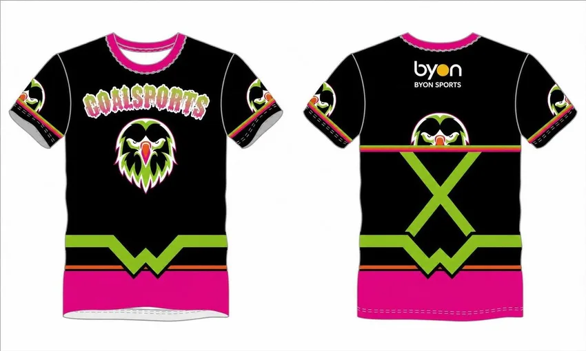 100% Polyester atmungsaktives Custom Design sublimierte Bowling T-Shirts