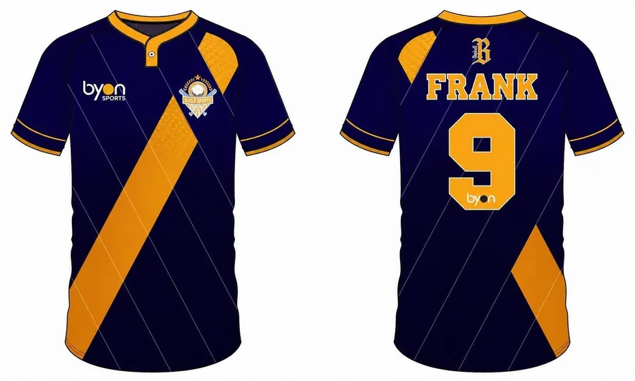 Jersey de béisbol sublimado de dos botones personalizado
