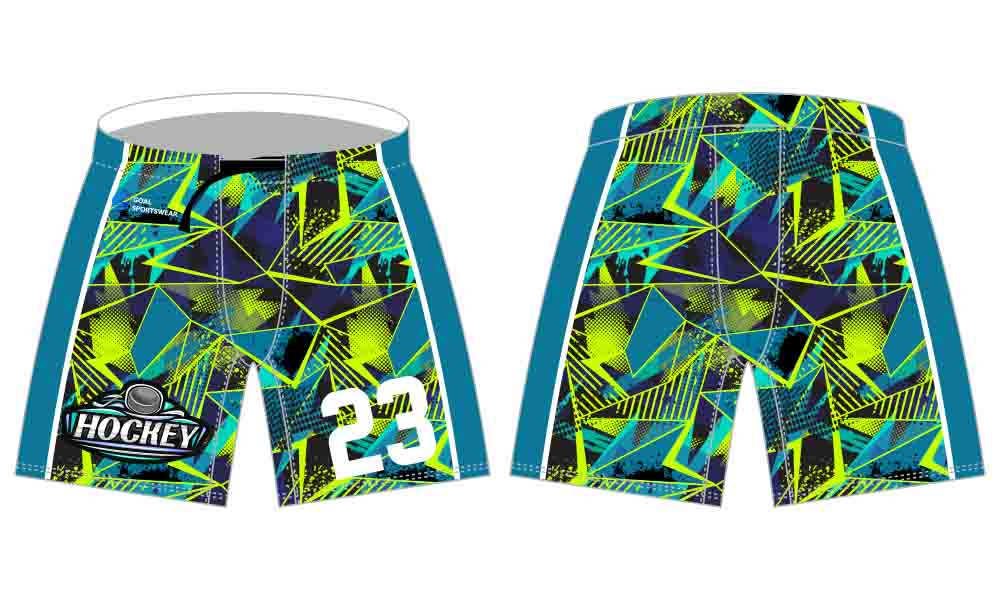 100% poliéster sublimación personalizado pantalones de hockey sobre hielo personalizado