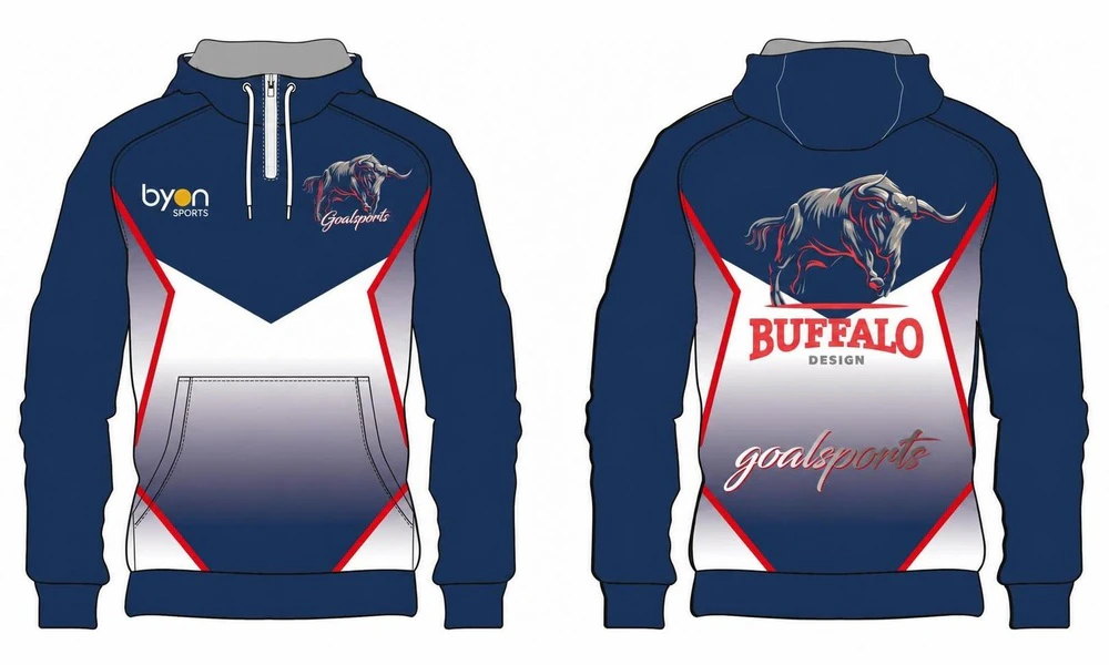 100% polyester sublimation personnalisé imprimé sweat à la crosse