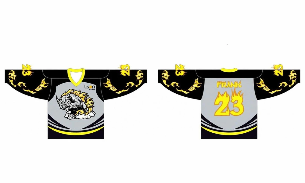100% poliestere sublimazione personalizzato stampati pratiche maglie da hockey