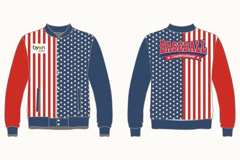 Vestes de baseball personnalisées 100% polyester pour hommes