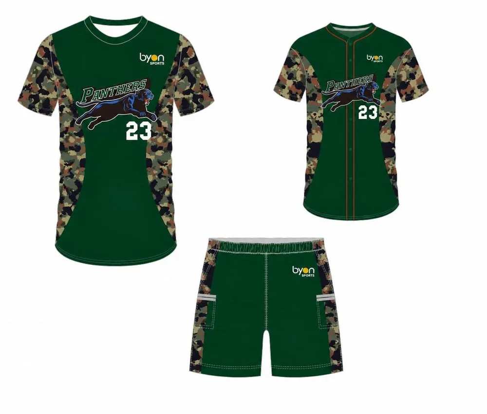 100% polyester sublimation men's custom baseball gear