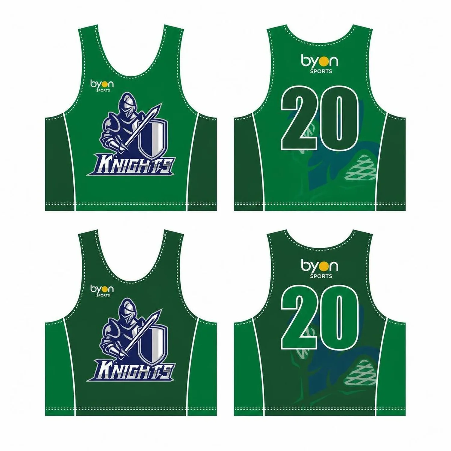 100% poliéster sublimación de los hombres de lacrosse Pinnies