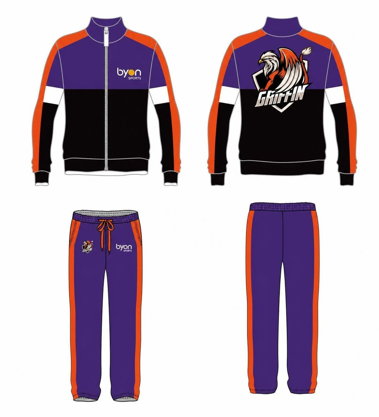 100% Polyester-Sublimation Männer Custom Football Warm Ups