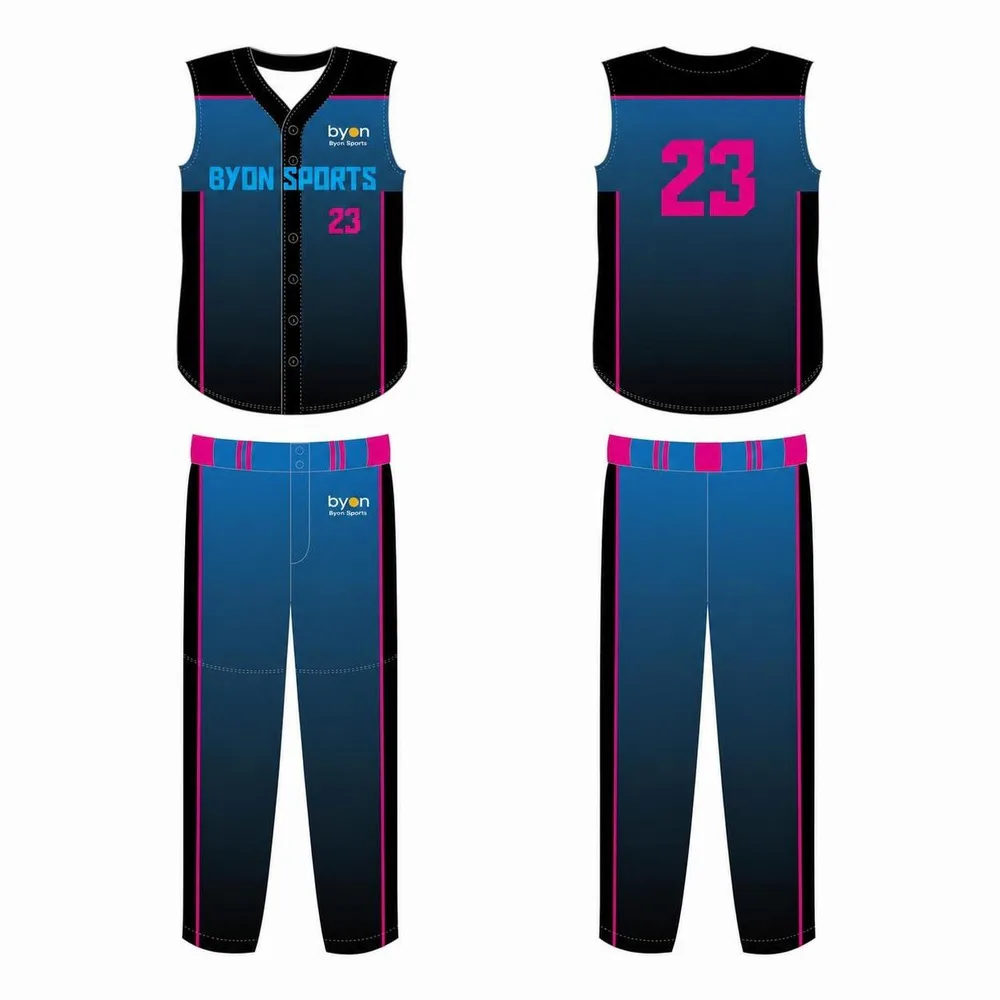 100% polyester sublimation men's custom sleeveless Softball Jerseys
