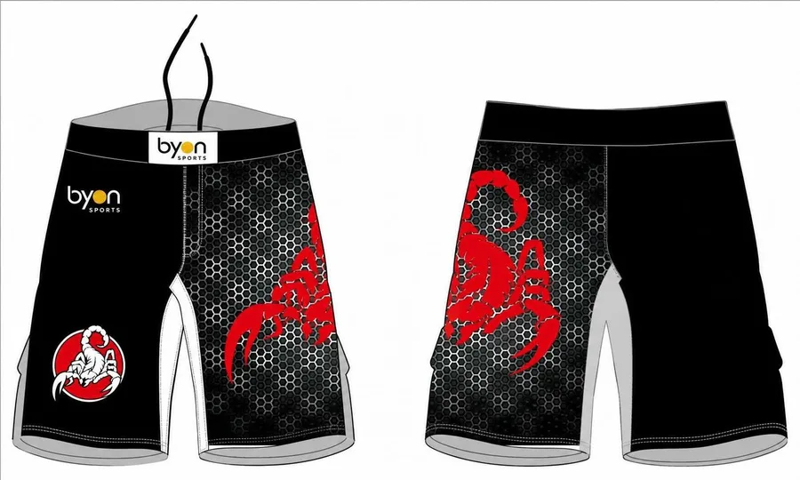 100% Polyester-Sublimation Männer Custom Wrestling Fight Shorts