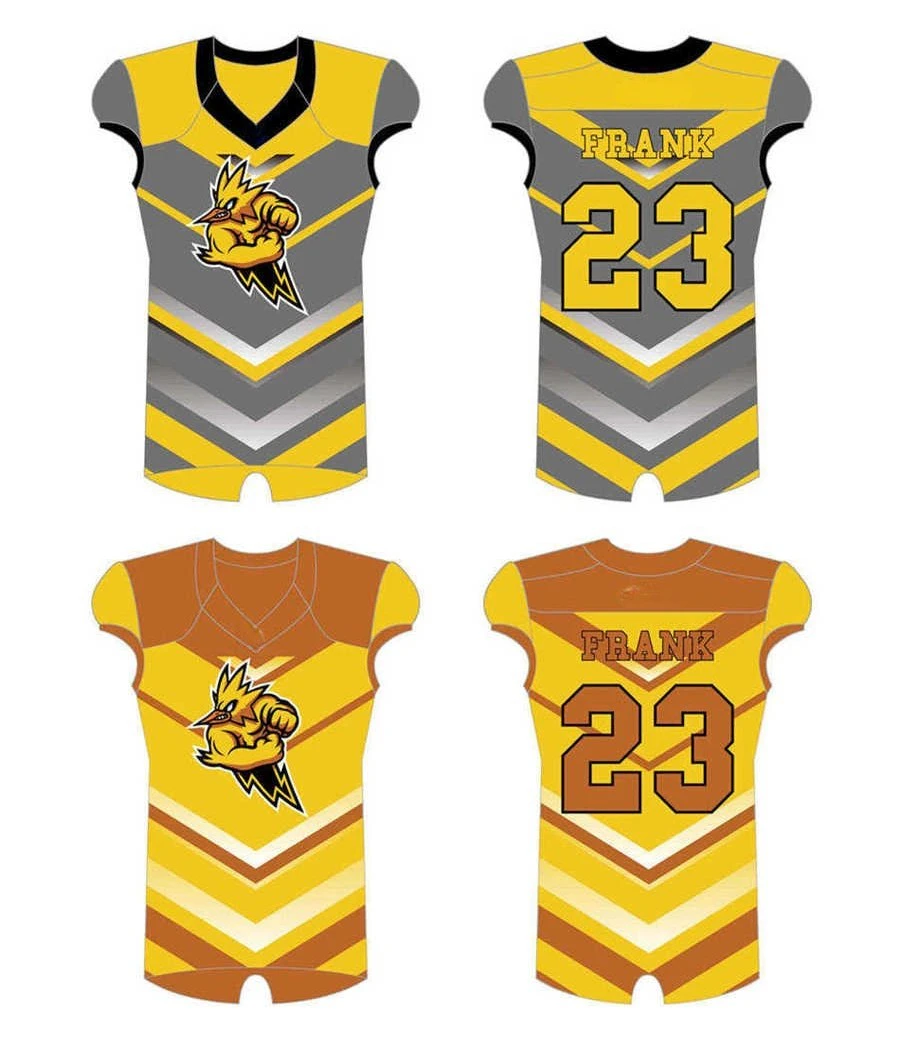 100% Polyester-Sublimationsdruck benutzerdefinierte Jugendmannschaft Reversible Football Jerseys