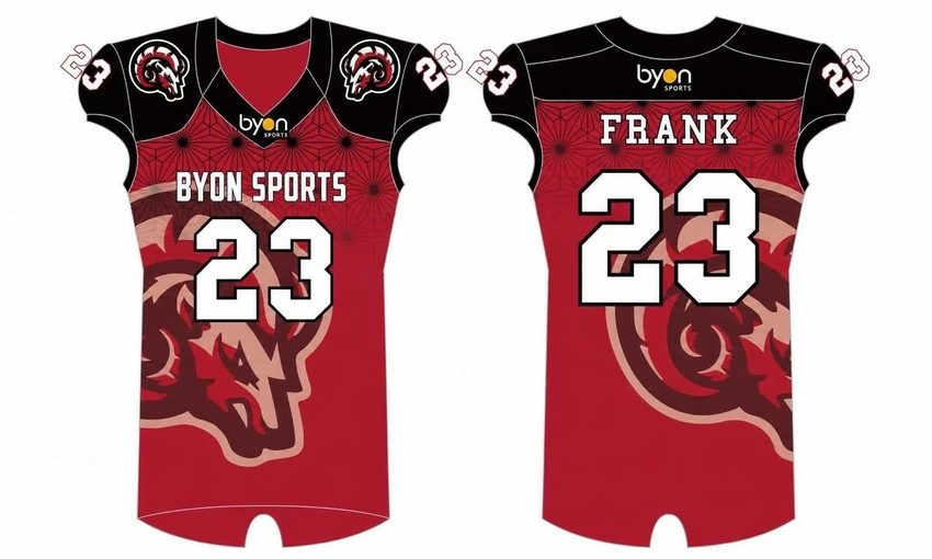 100% poliéster sublimación impresión equipo juvenil personalizado Sublimated Flag Football Jerseys