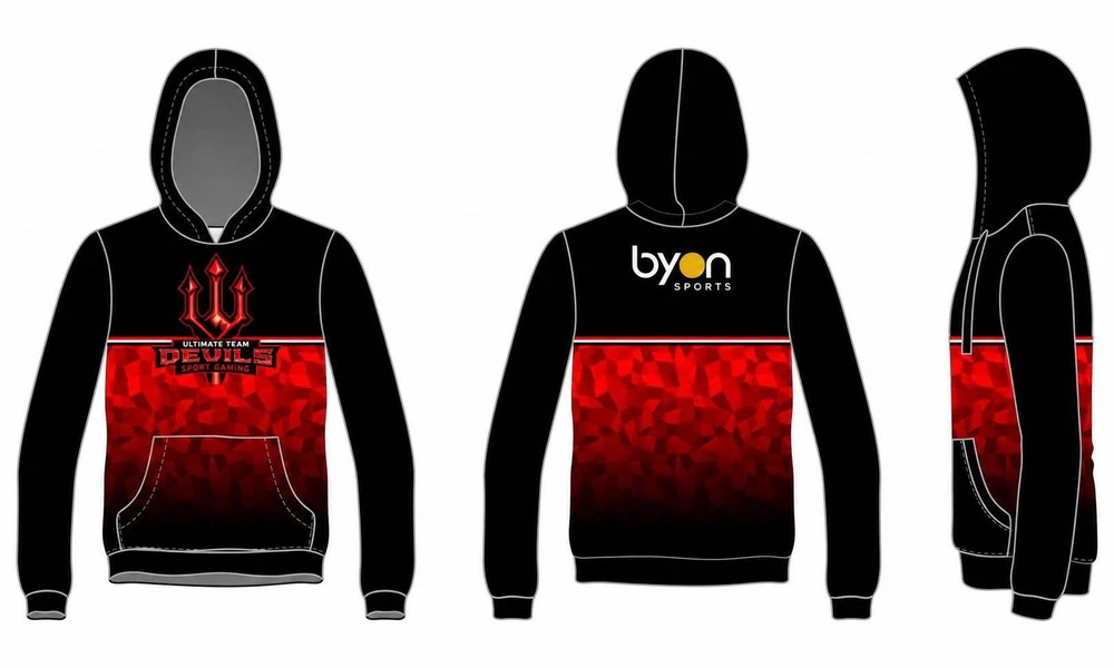 100% polyester sublimation printing custom youth team custom Soccer Hoodies