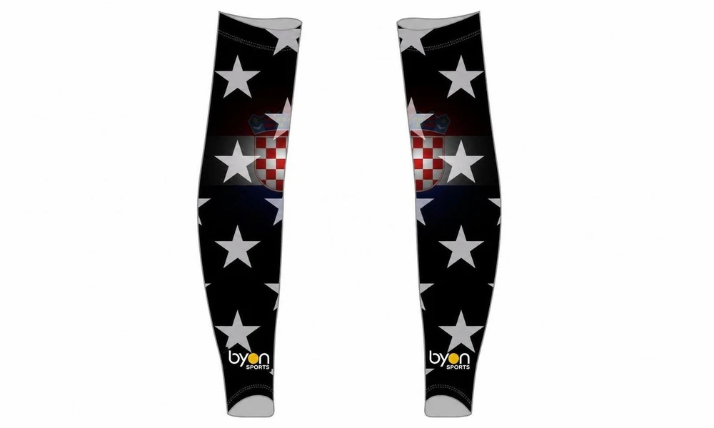 100% polyester sublimation printing custom youth team custom baseball arm sleeves