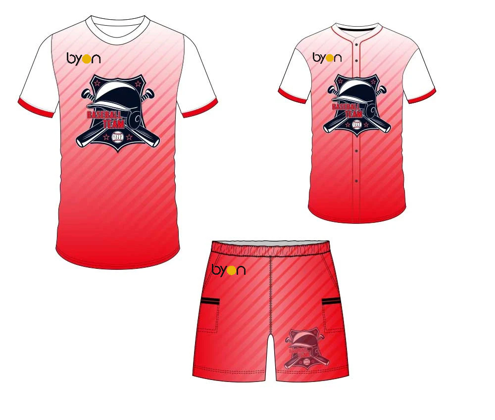 100% polyester sublimation printing custom youth team custom baseball gear