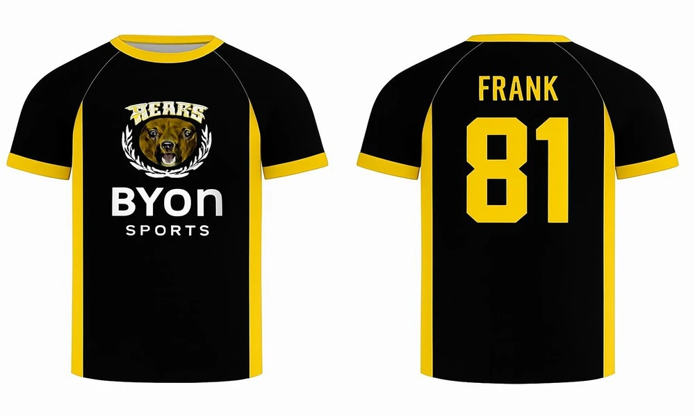 100% Polyester-Sublimationsdruck Custom Youth Team Short Sleeve Lacrosse Shooter