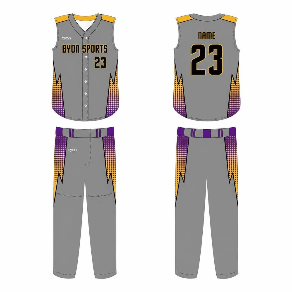 100% polyester sublimation printing custom youth team sleeveless Softball Jerseys