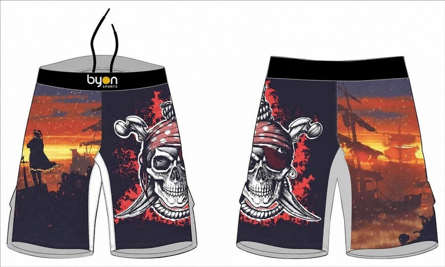 100% Polyester-Sublimationsdruck Custom Youth Team Wrestling Fight Shorts
