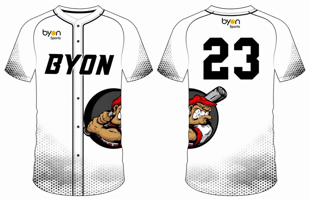 Custom sublimated uniforms button down baseball jersey
