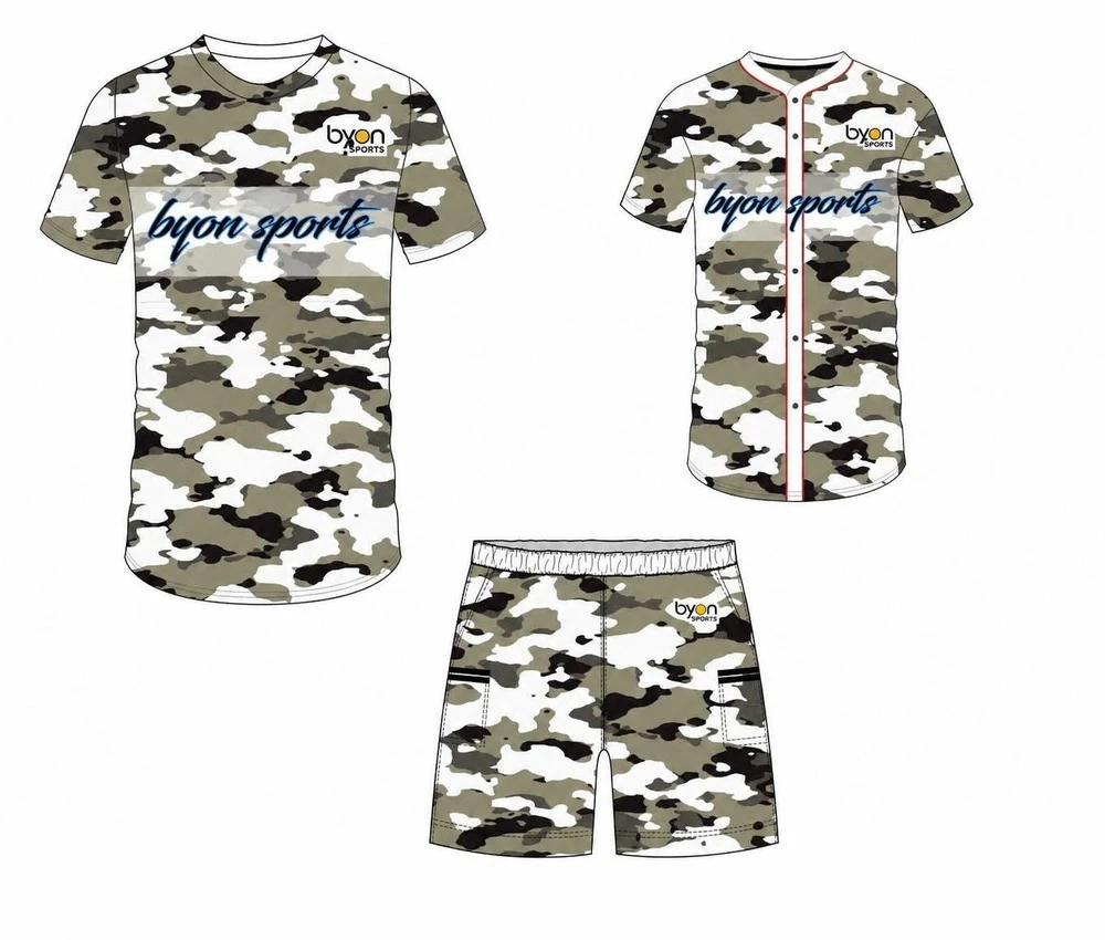 Custom design sublimation printing breathable reversible custom baseball gear