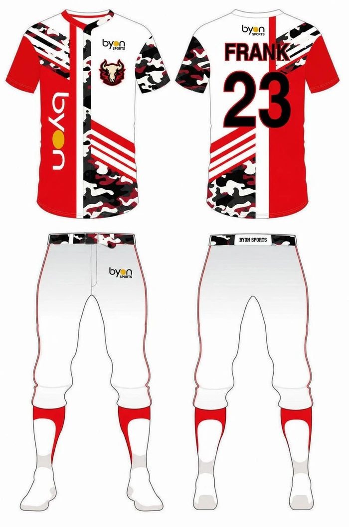 Breathable reversible custom camo baseball jersey
