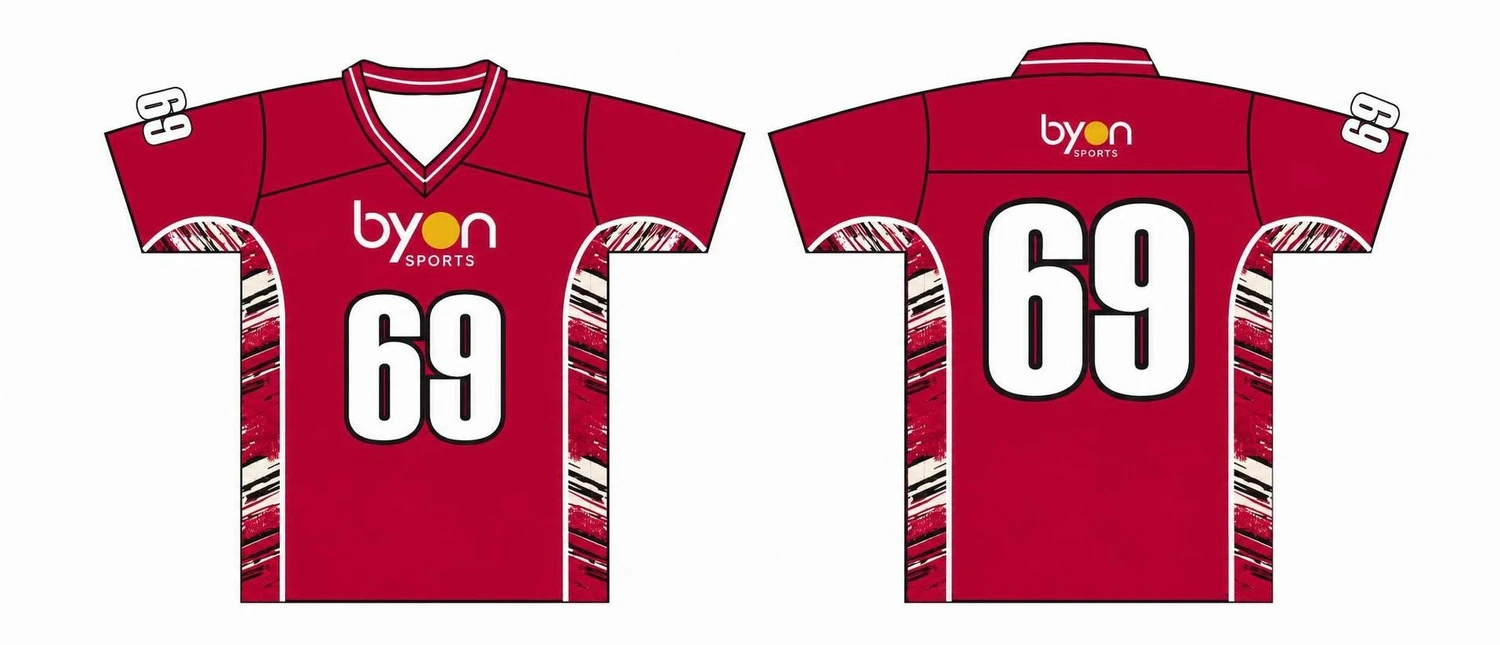 Custom design sublimation impression respirant réversibles chemises de crosse personnalisée