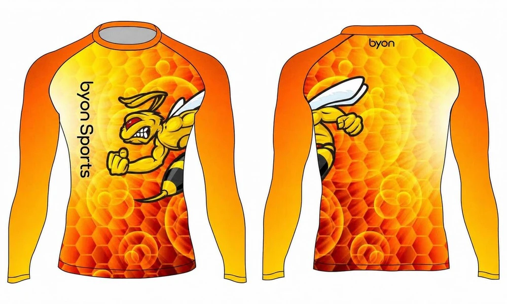 Design personalizzato sottolimazione stampa reversibile reversibile personalizzato MMA rash guards