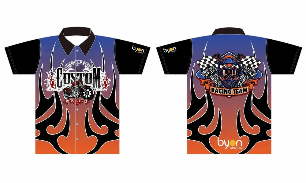 Custom design sublimation printing breathable reversible custom pit crew shirts