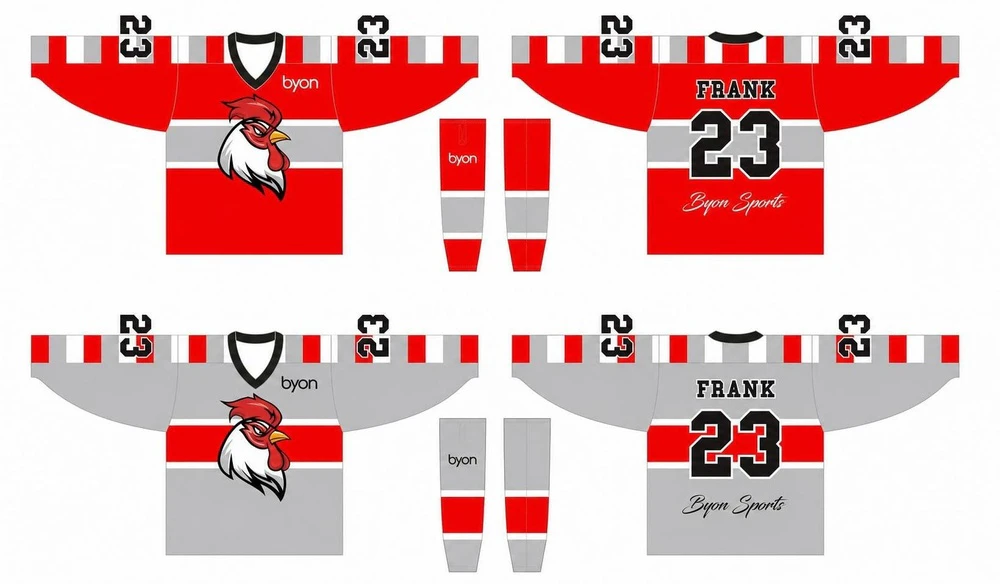 Custom design sublimation printing breathable reversible reversible hockey jersey