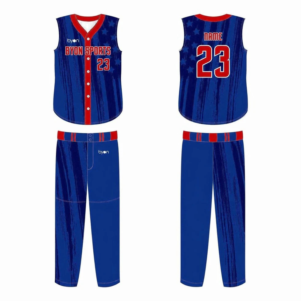 Custom design sublimation printing breathable reversible sleeveless Softball Jerseys
