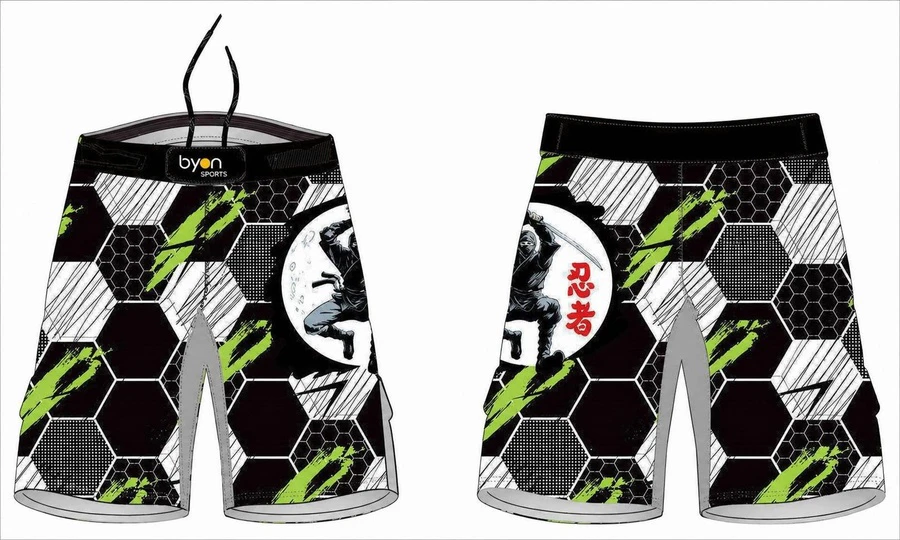 Custom Design Sublimationsdruck atmungsaktive reversible Wrestling Fight Shorts