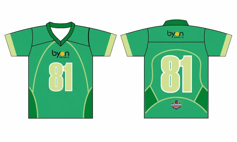 Benutzerdefinierte sublimierte Druck College Short Sleeve Lacrosse Trikots