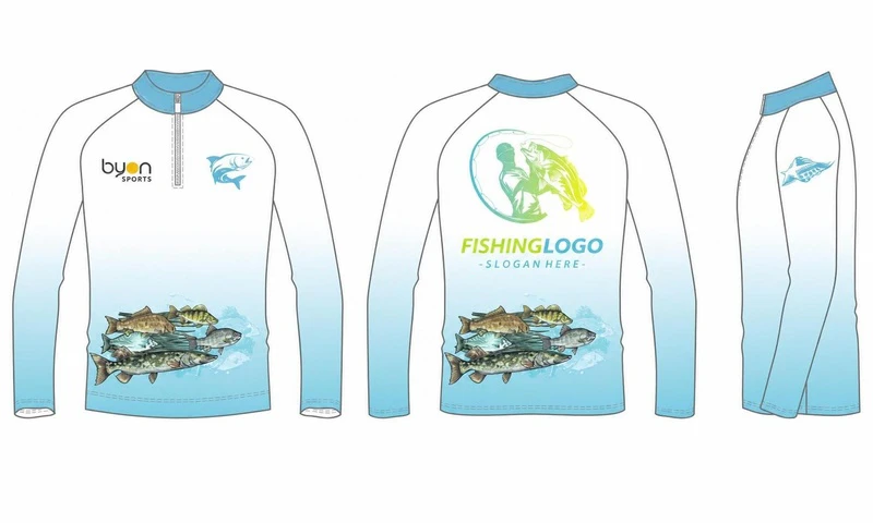 Maglia da pesca sublimizzata su misura