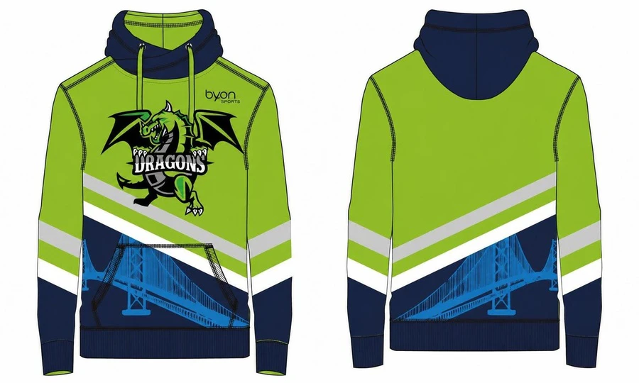 Custom made sublimated printing short sleeve custom Soccer Hoodies
