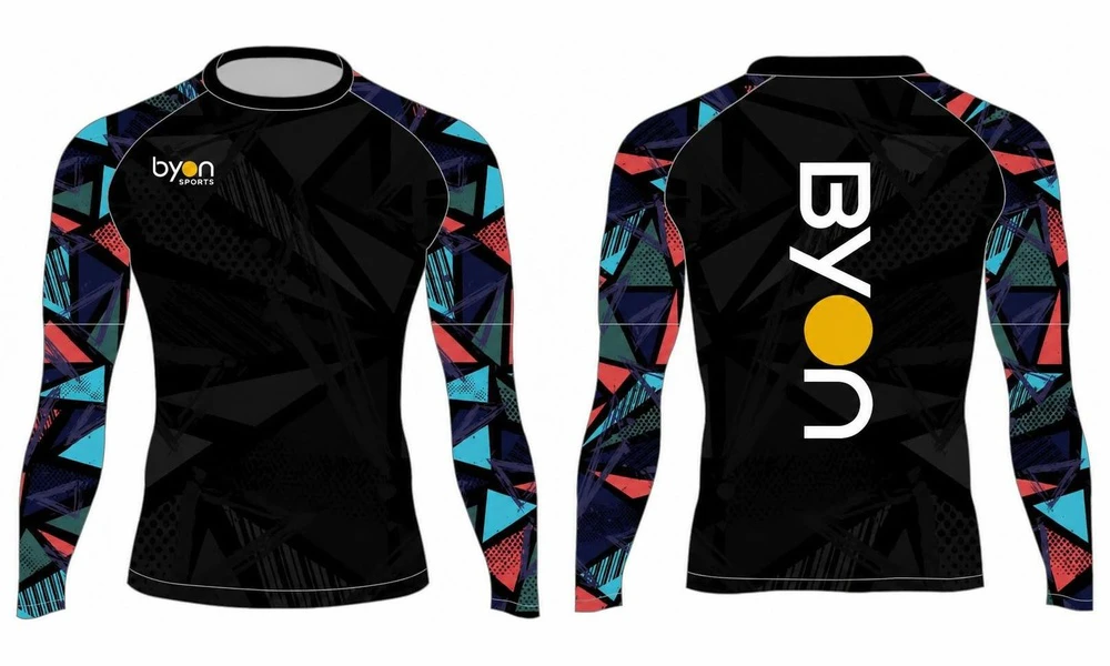 Personalizzato stampa sublimata manica corta personalizzato MMA rash guard