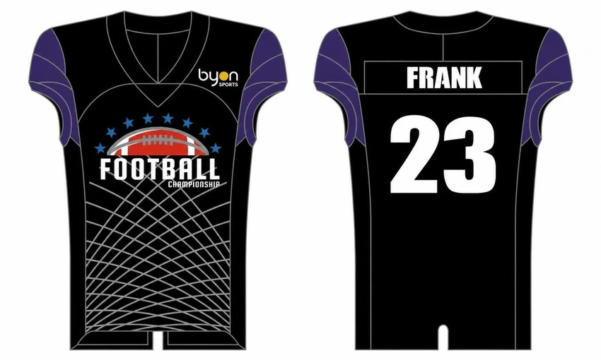 Grabación de sublimación hecha a medida hombres pro Sublimated Flag Football Jerseys