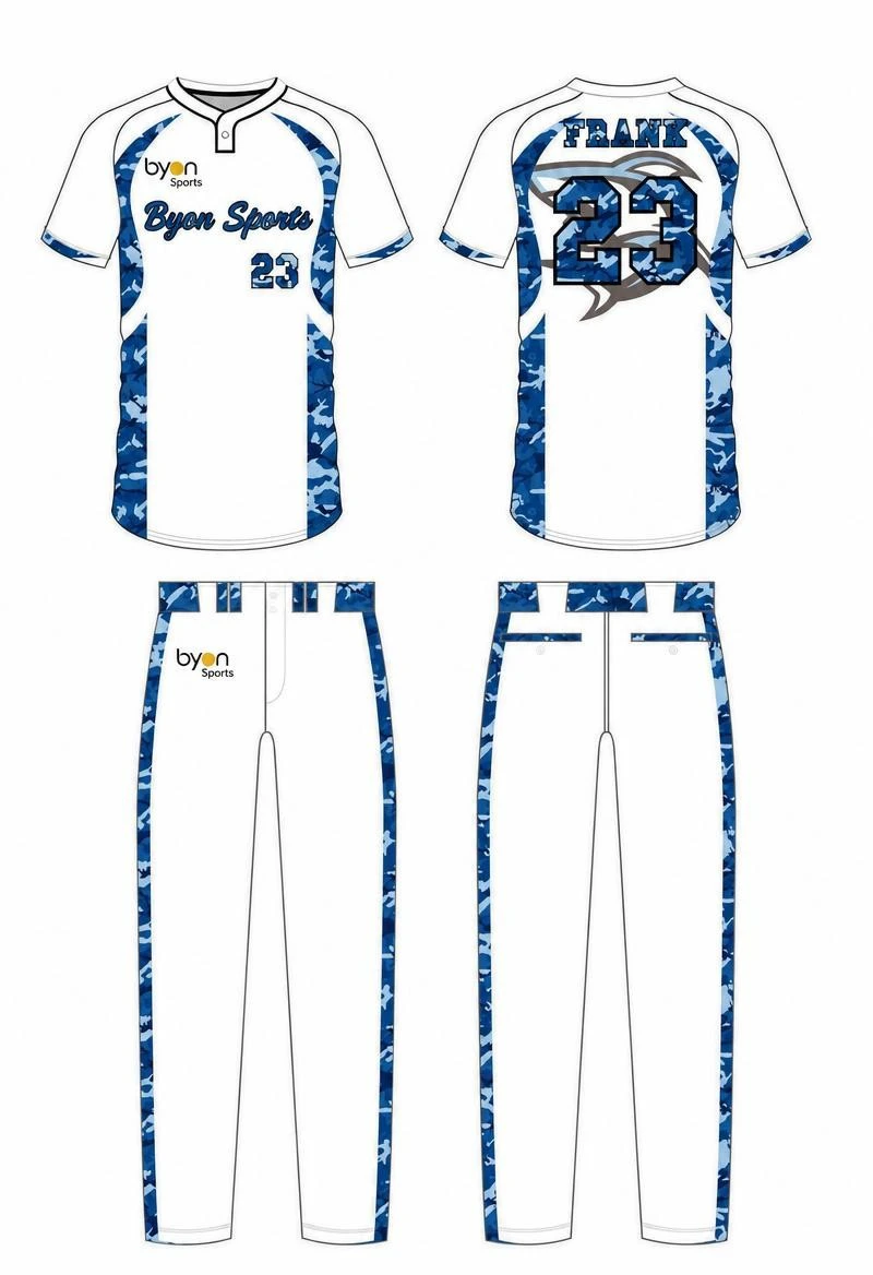 Custom sublimated men's pro camo baseball jersey