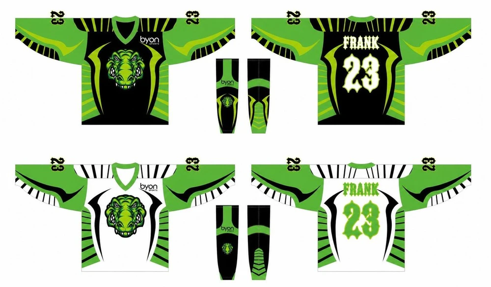 Custom made sublimation printing men's pro reversible hockey jersey