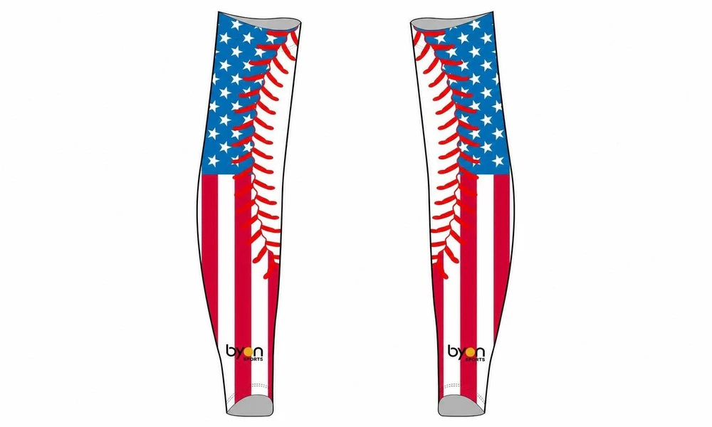 Custom wholesale sublimated printed custom baseball arm sleeves