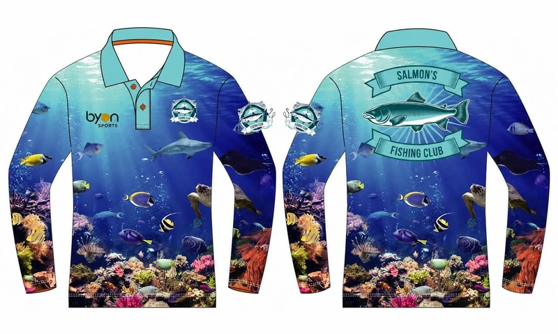 Maglie da pesca stampate sublimate all'ingrosso personalizzate