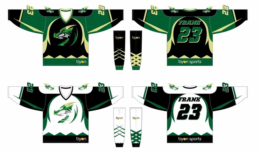 Custom wholesale sublimated printed reversible hockey jersey