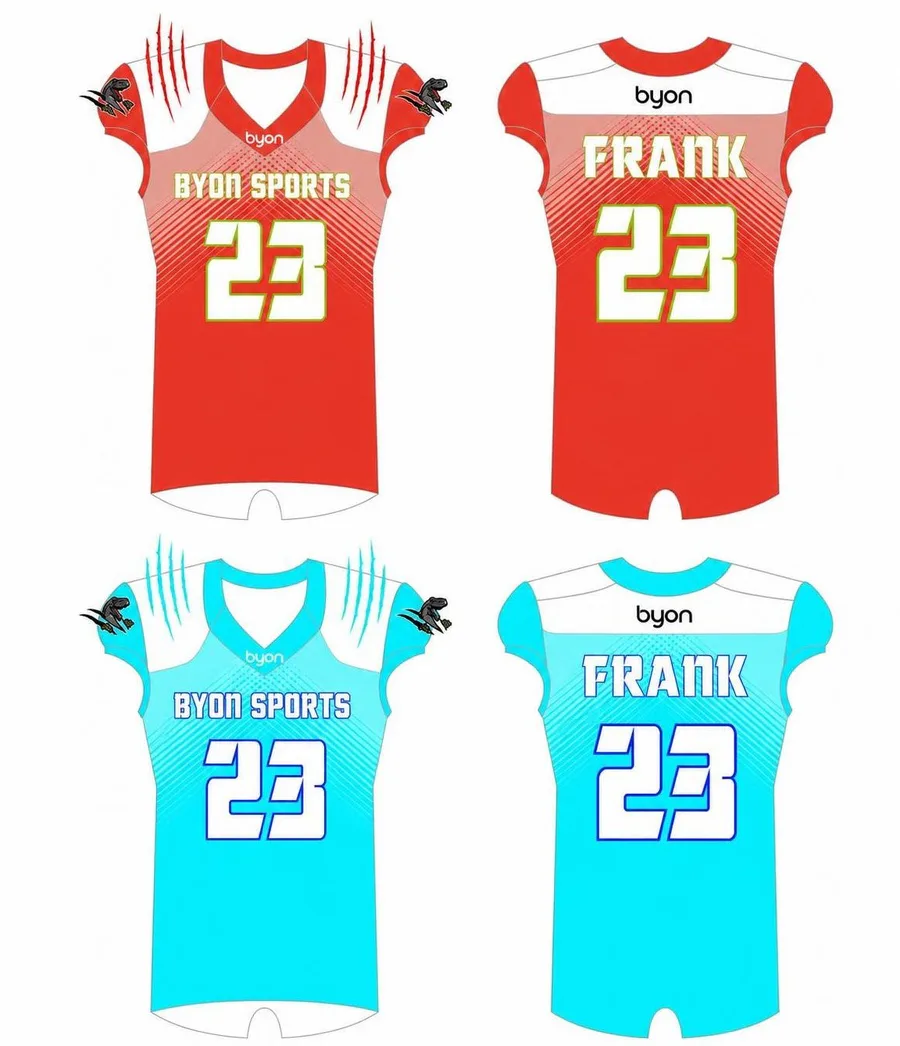 Dye Sublimation Custom Design Team Reversible Football Jerseys