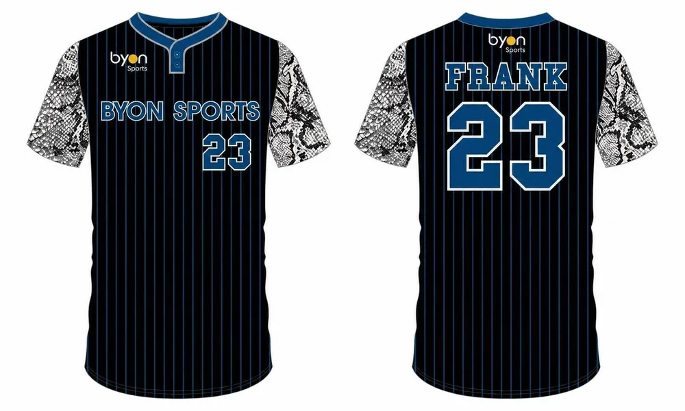 Dye-sublimated custom team throwback baseball jersey