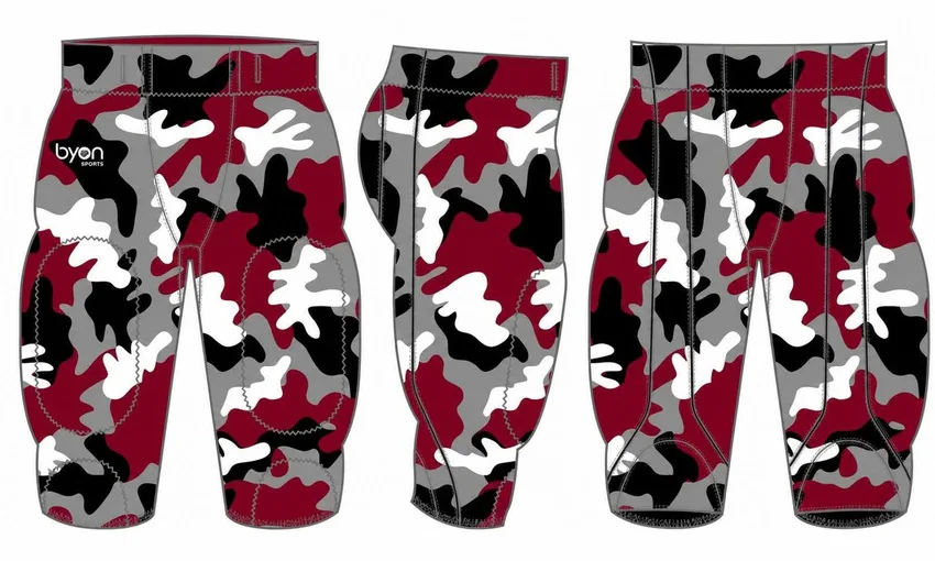 Dye sublimation custom design team football pants uniform