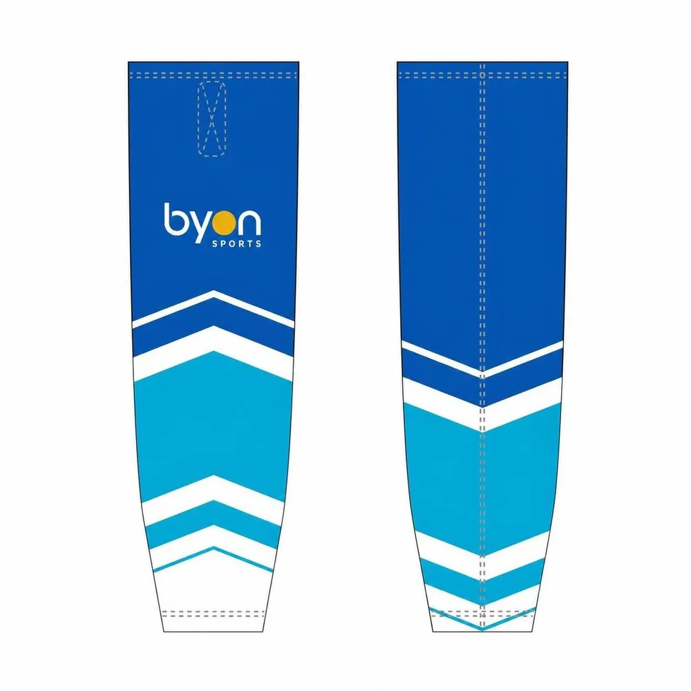 Dye sublimation custom design team reversible hockey socks