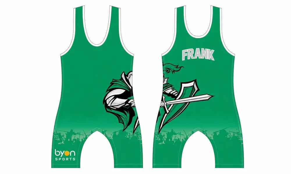 Dye sublimation custom design team wrestling singlets