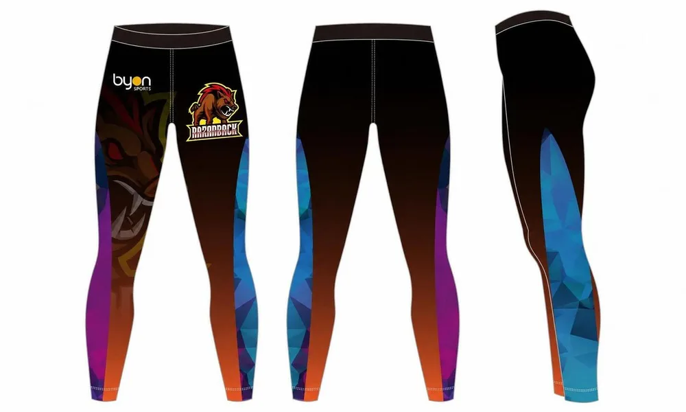 Dye sublimation custom design team wrestling tights