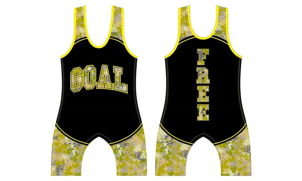 Dye Sublimation Custom Design Team Wrestling Uniform